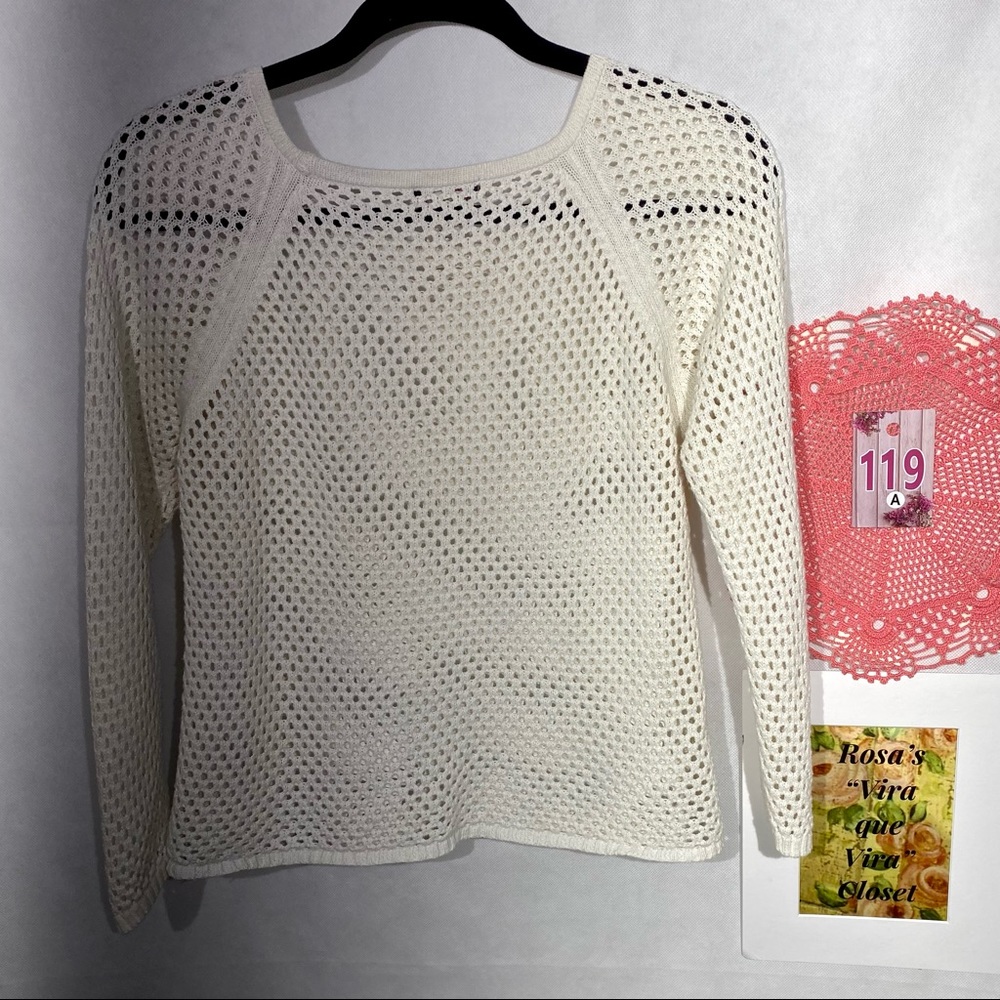 Mark. Off White Sweater Raglan Sleeve with Round Neck - Picture 4 of 6